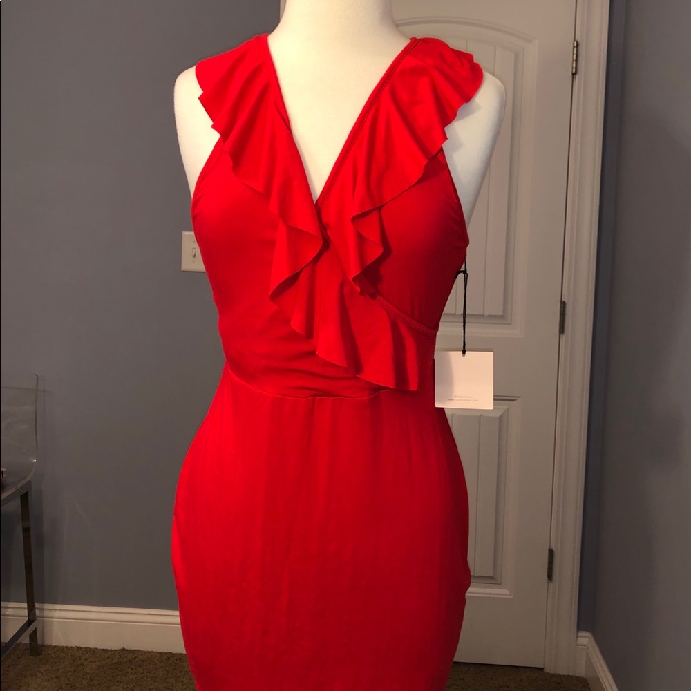 red dress